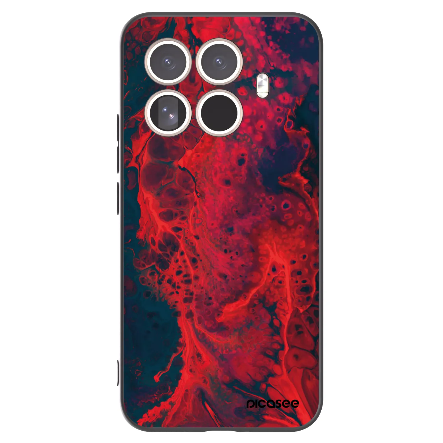 Picasee silikónový čierny obal pre Xiaomi 15T Pro - Organic red