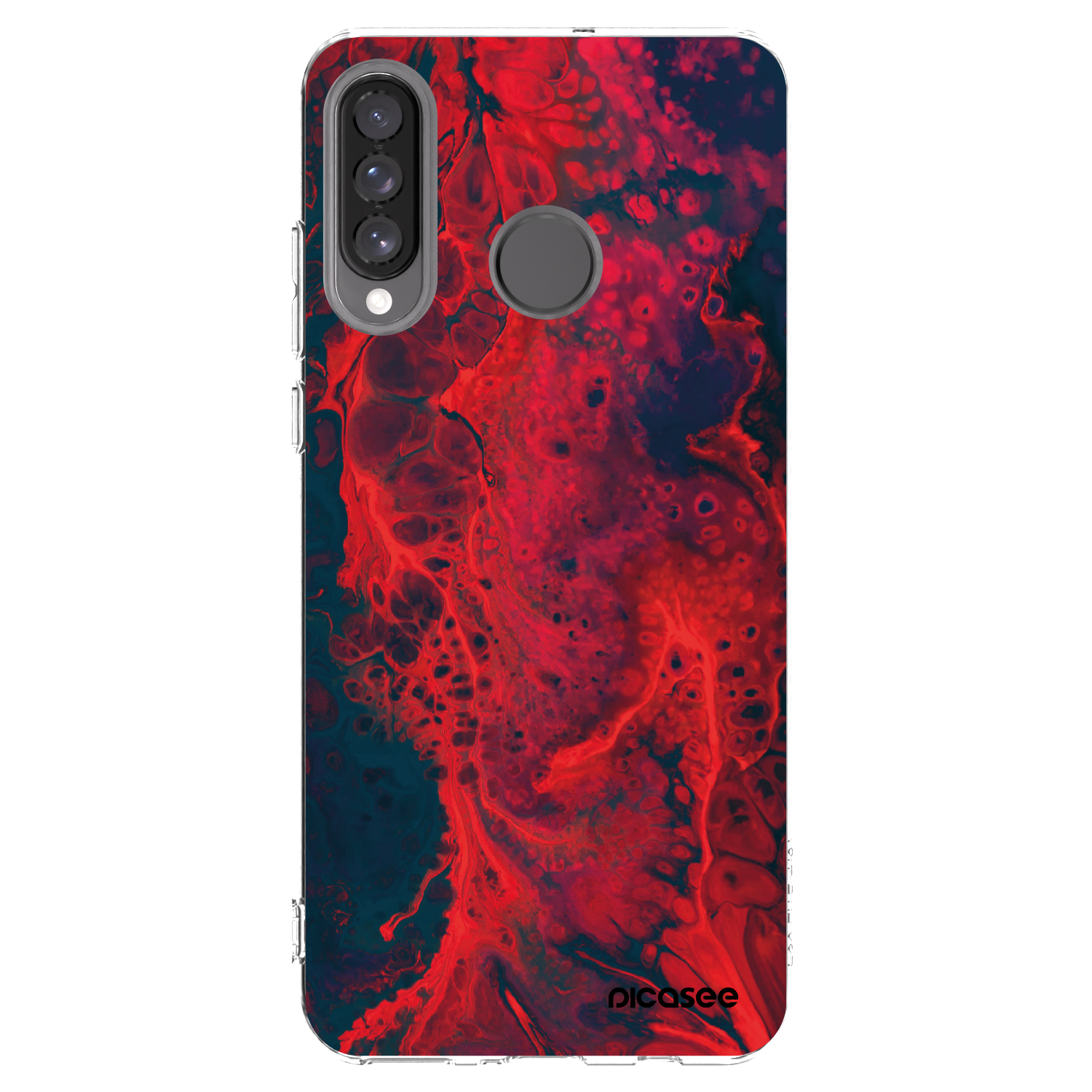 Picasee silikónový prehľadný obal pre Huawei P30 Lite - Organic red