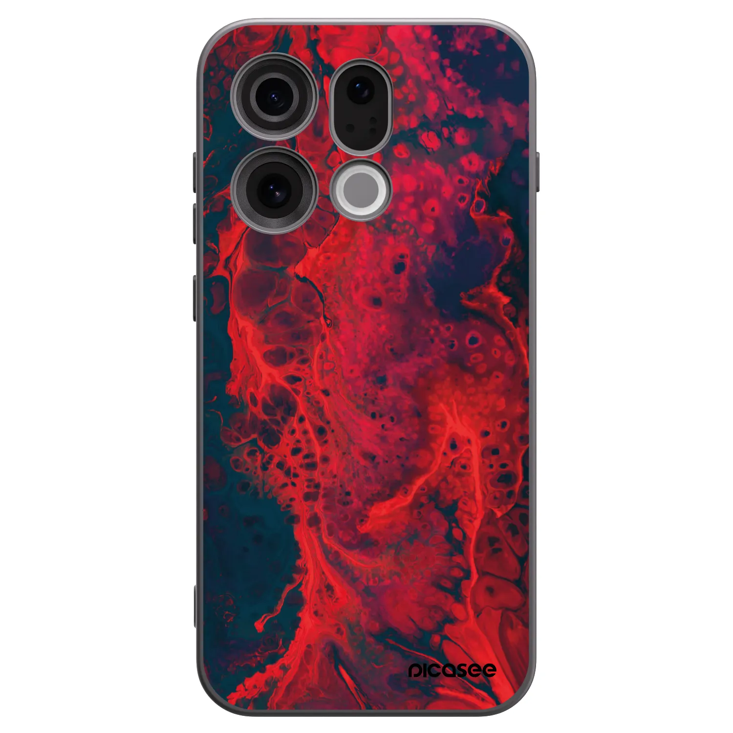 Picasee silikónový čierny obal pre OPPO Find X9 - Organic red