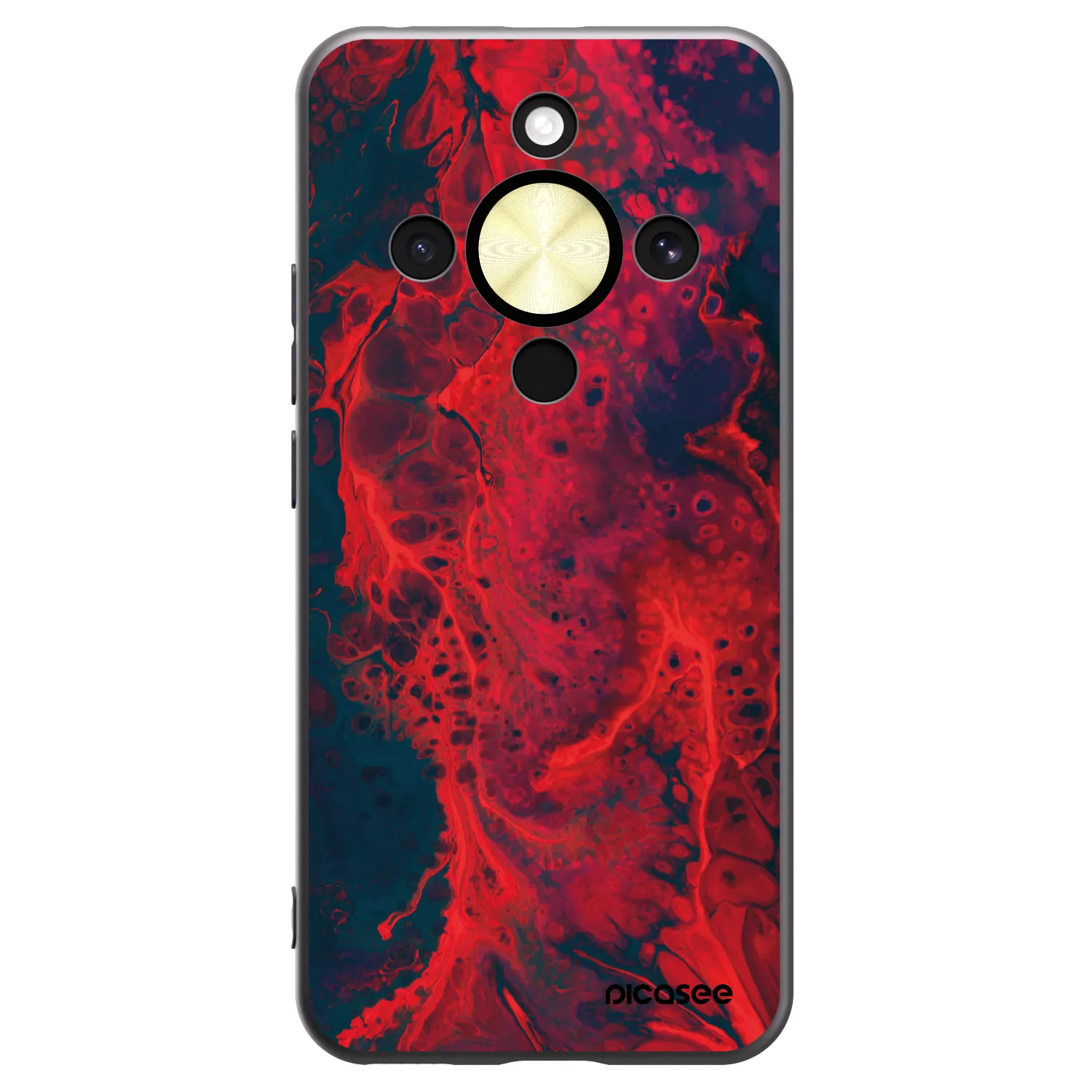 Picasee silikónový čierny obal pre Honor Magic8 Lite 5G - Organic red
