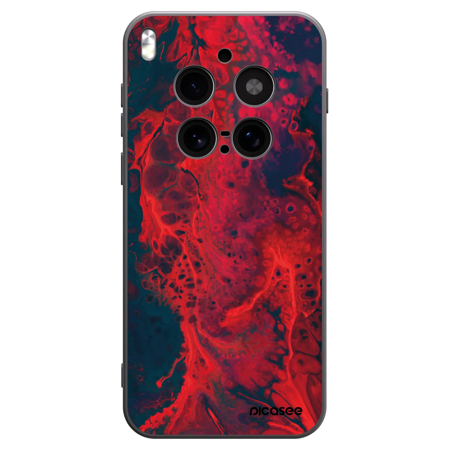 Picasee silikónový čierny obal pre Vivo X300 Pro - Organic red
