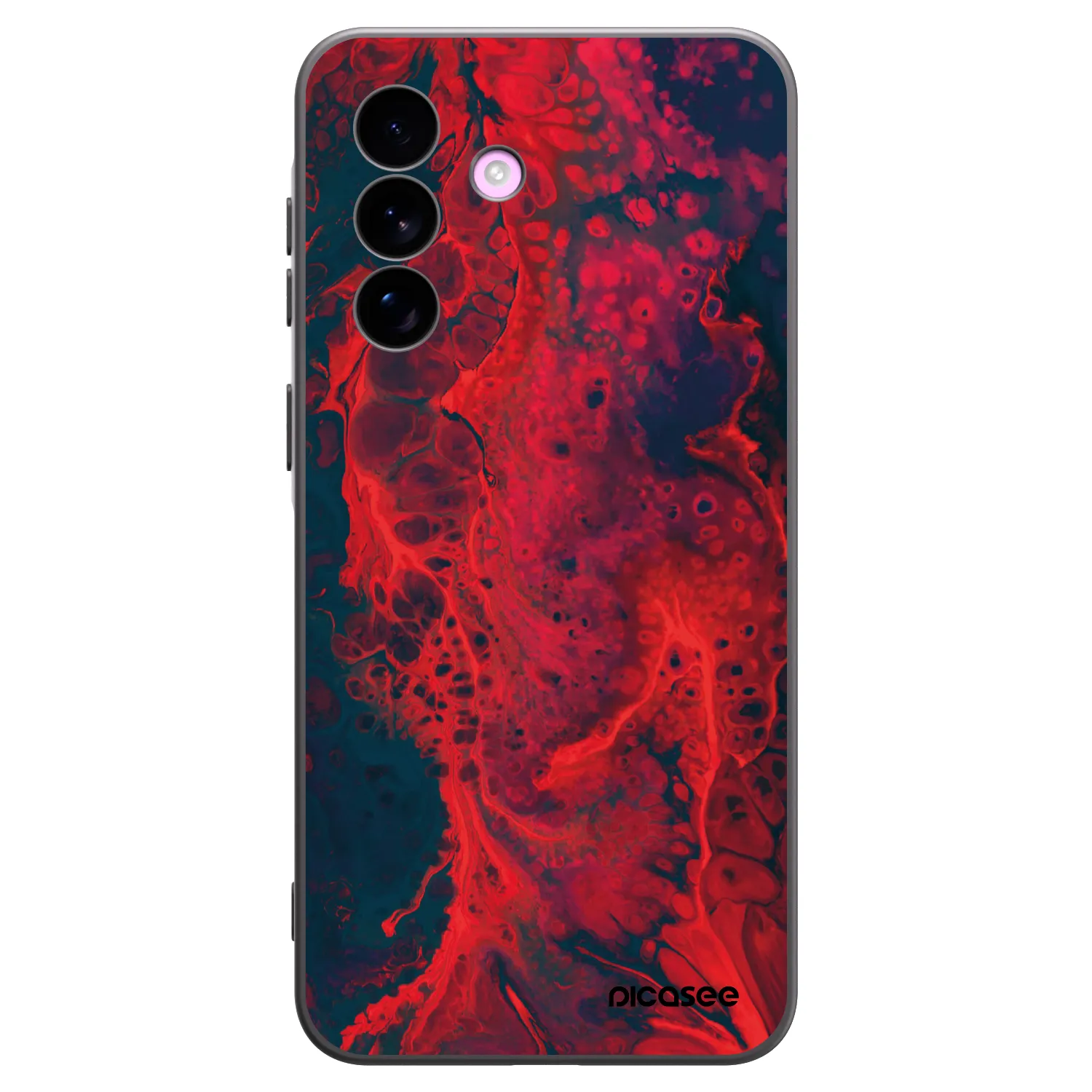 Picasee silikónový čierny obal pre Samsung Galaxy A57 5G - Organic red