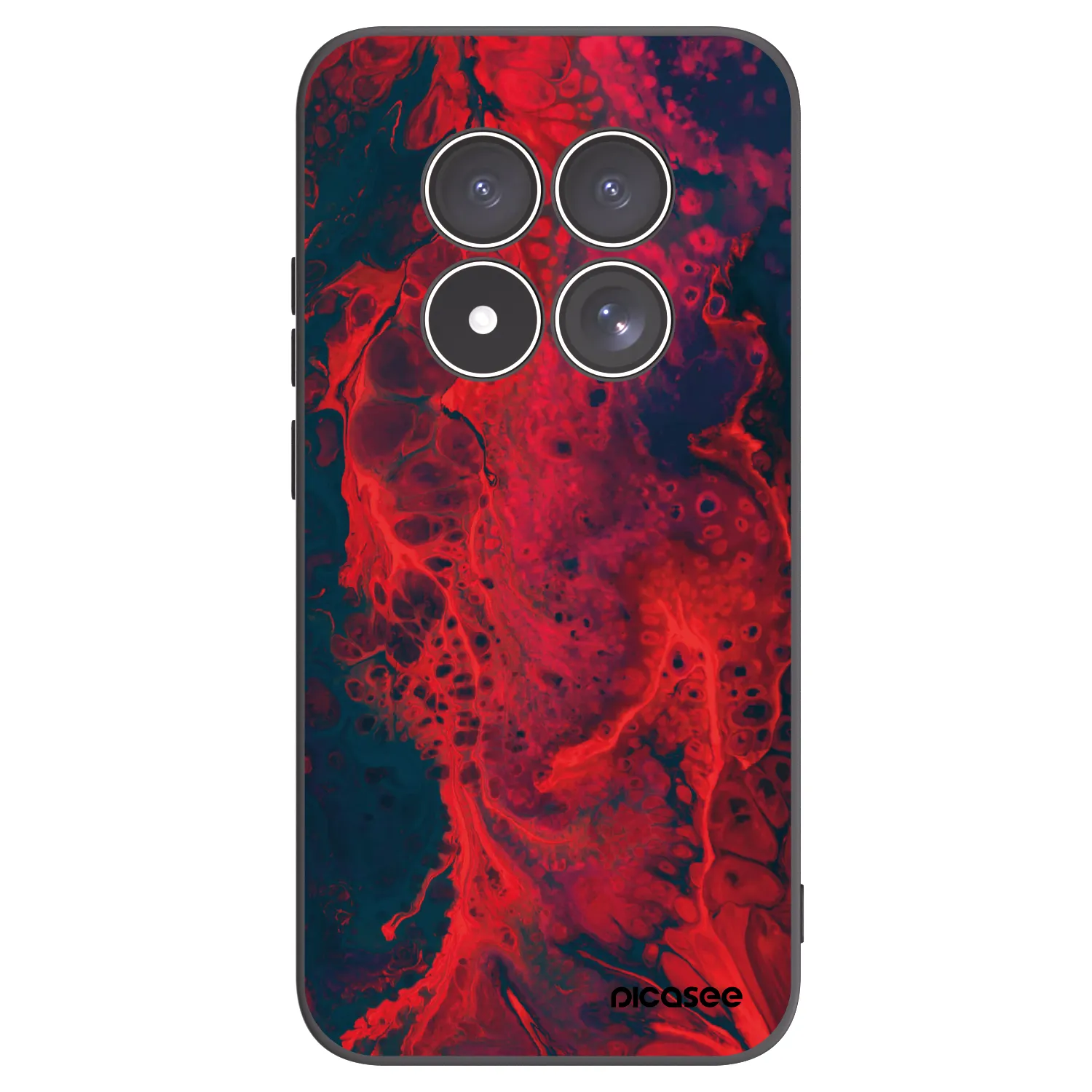 Picasee silikónový čierny obal pre Xiaomi Redmi Note 15 Pro 5G - Organic red
