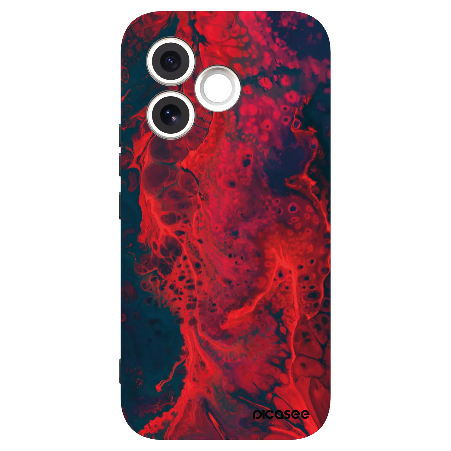 Picasee silikónový čierny obal pre Honor 600 Lite - Organic red