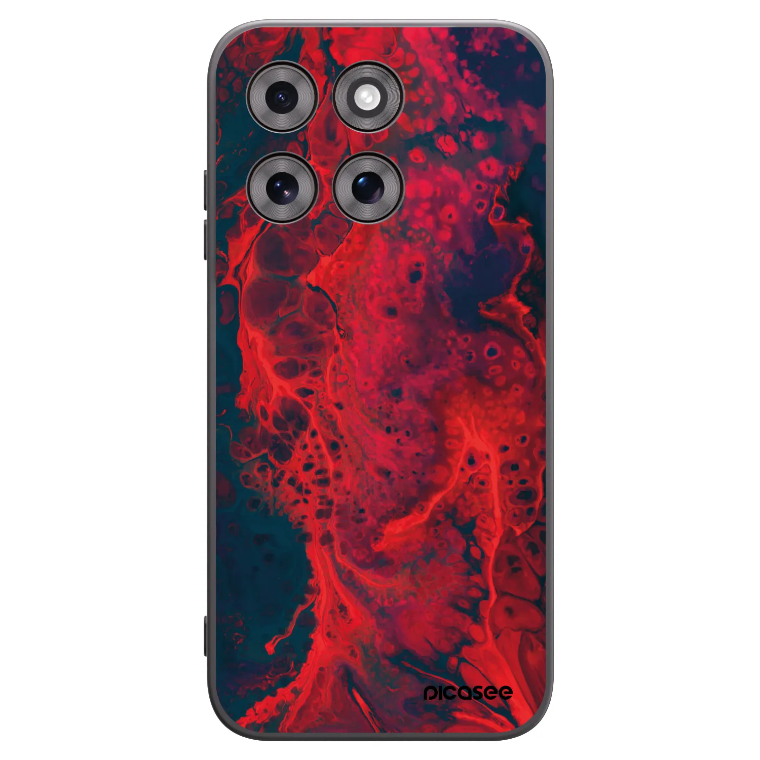 Picasee silikónový čierny obal pre Motorola Moto G77 - Organic red