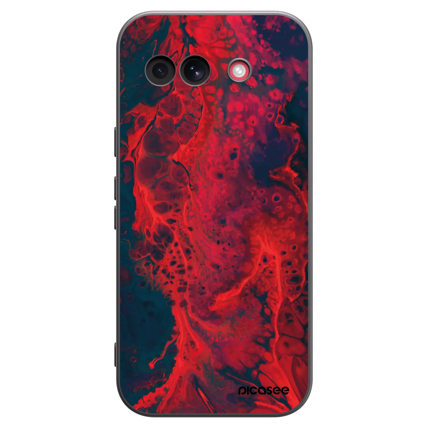 Picasee silikónový čierny obal pre Google Pixel 10a - Organic red