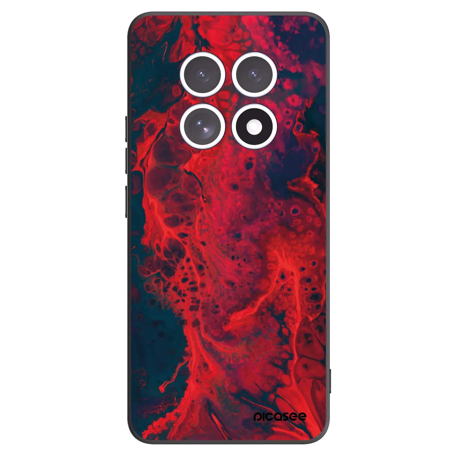 Picasee silikónový čierny obal pre Xiaomi Redmi Note 15 5G - Organic red
