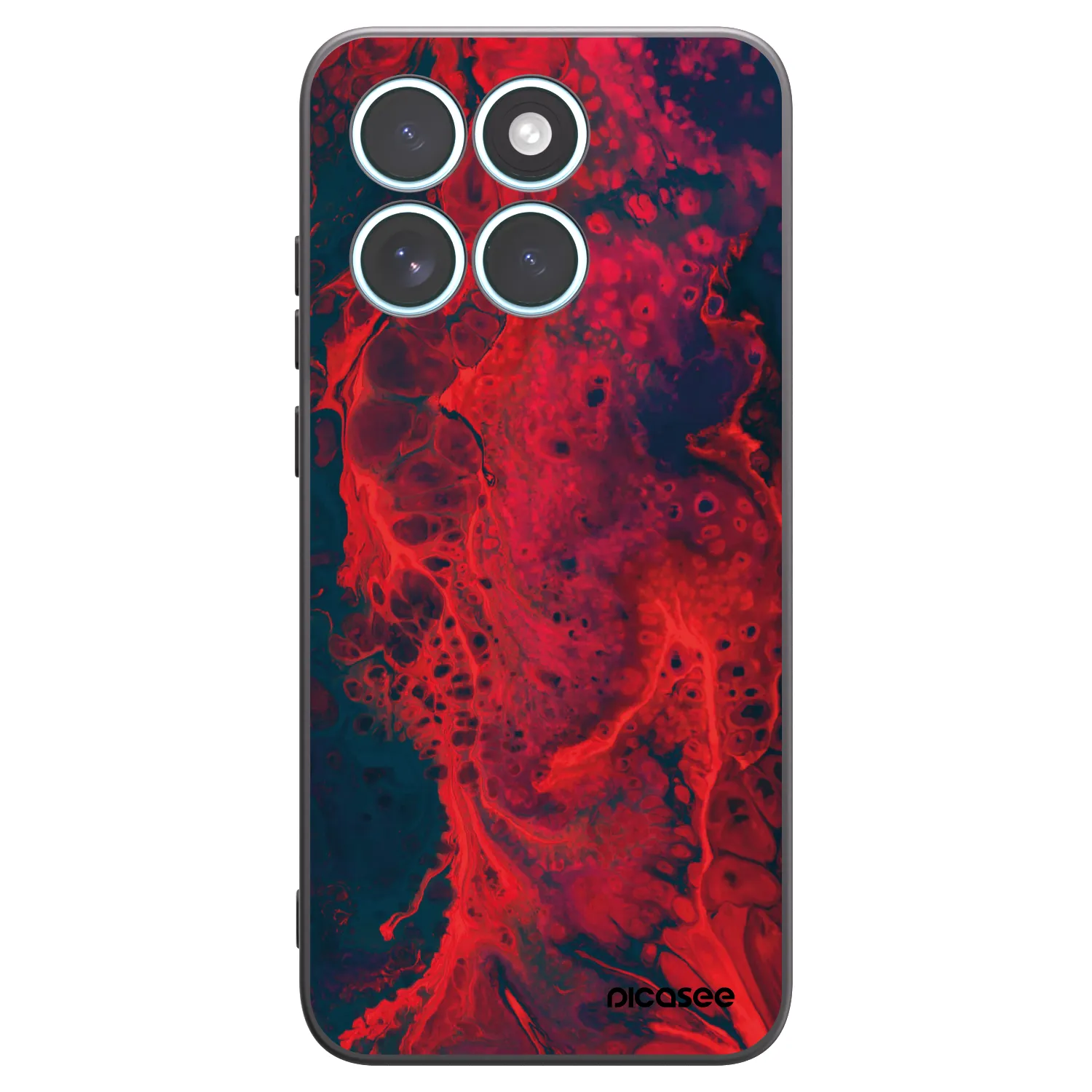 Picasee silikónový čierny obal pre Motorola Edge 70 Fusion - Organic red