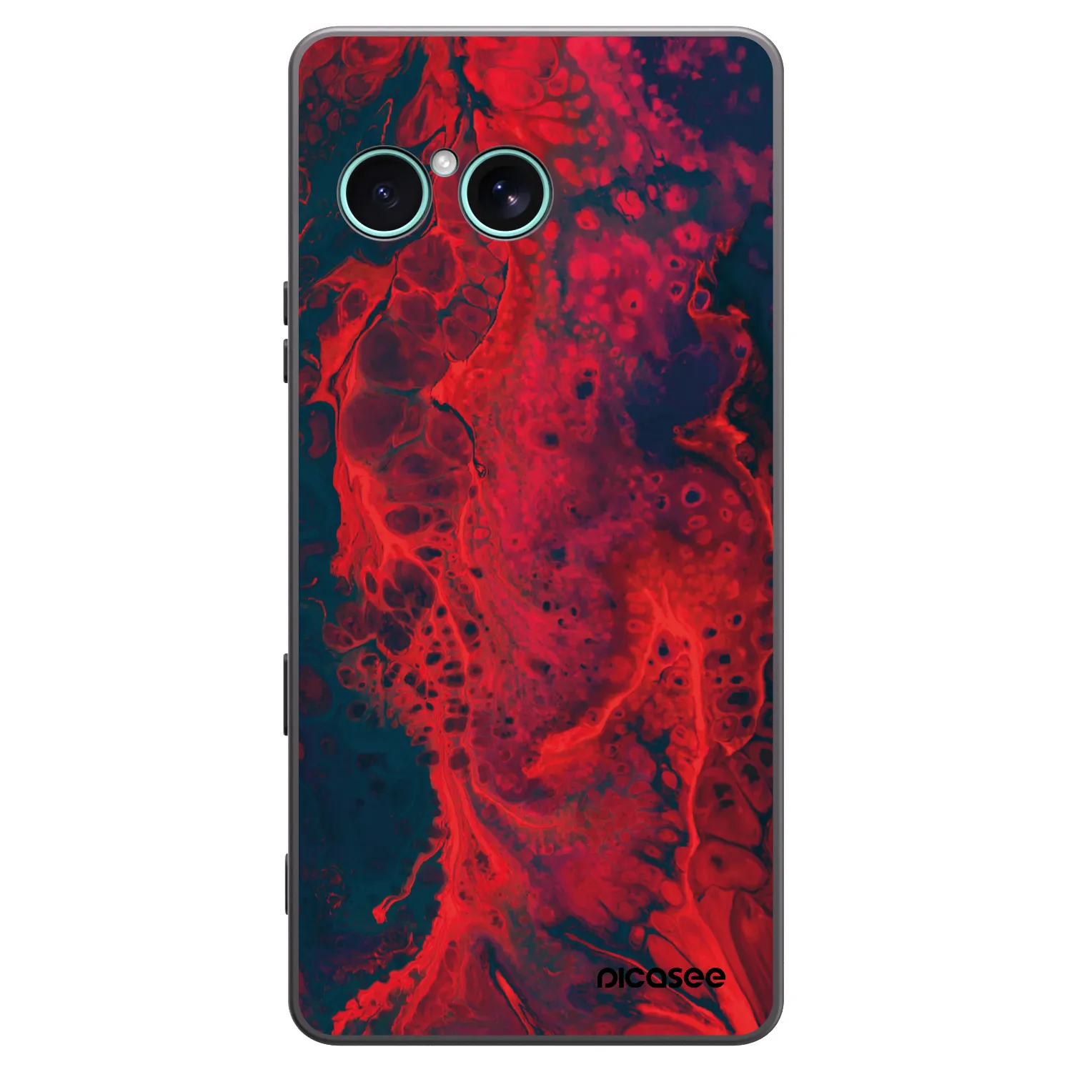 Picasee silikónový čierny obal pre Sony Xperia 10 VII - Organic red
