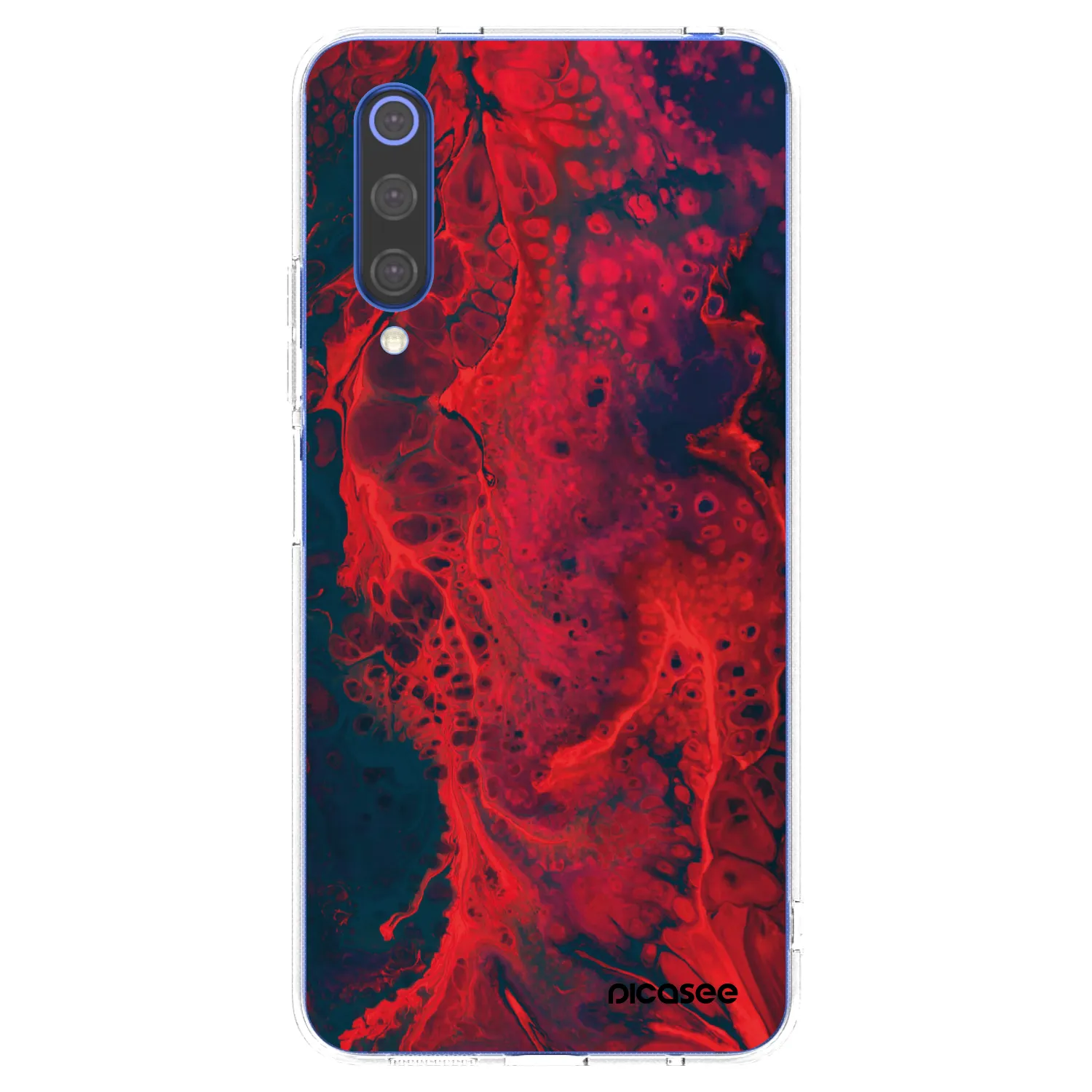 Picasee silikónový prehľadný obal pre Xiaomi Mi 9 SE - Organic red