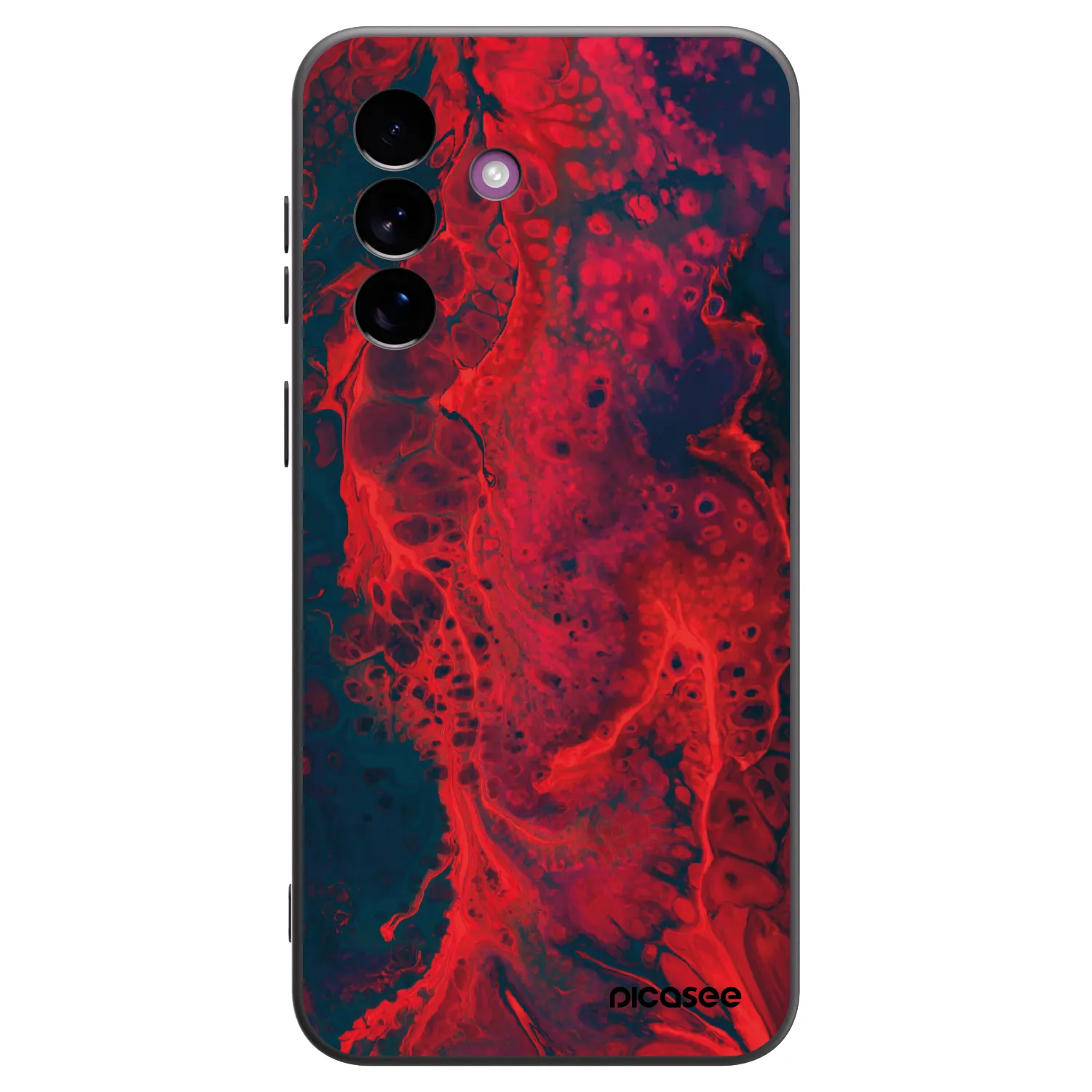 Picasee silikónový čierny obal pre Samsung Galaxy A37 - Organic red