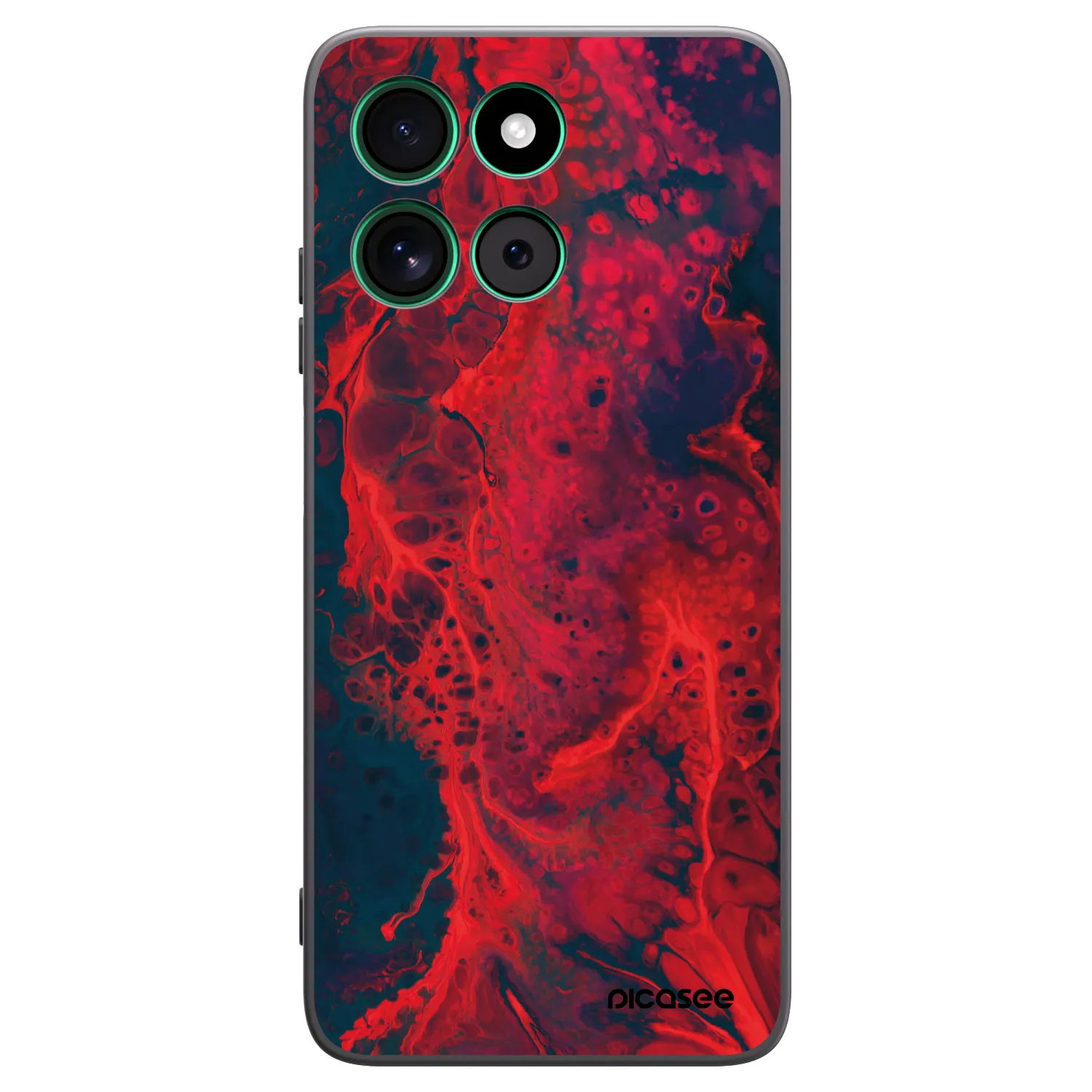 Picasee silikónový čierny obal pre Motorola Moto G57 Power - Organic red
