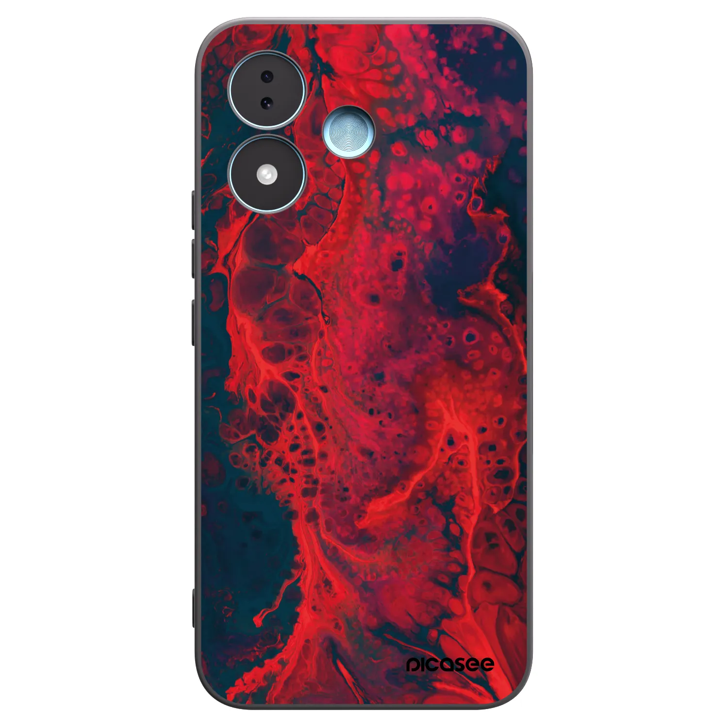 Picasee silikónový čierny obal pre Xiaomi Redmi Note 17 5G - Organic red