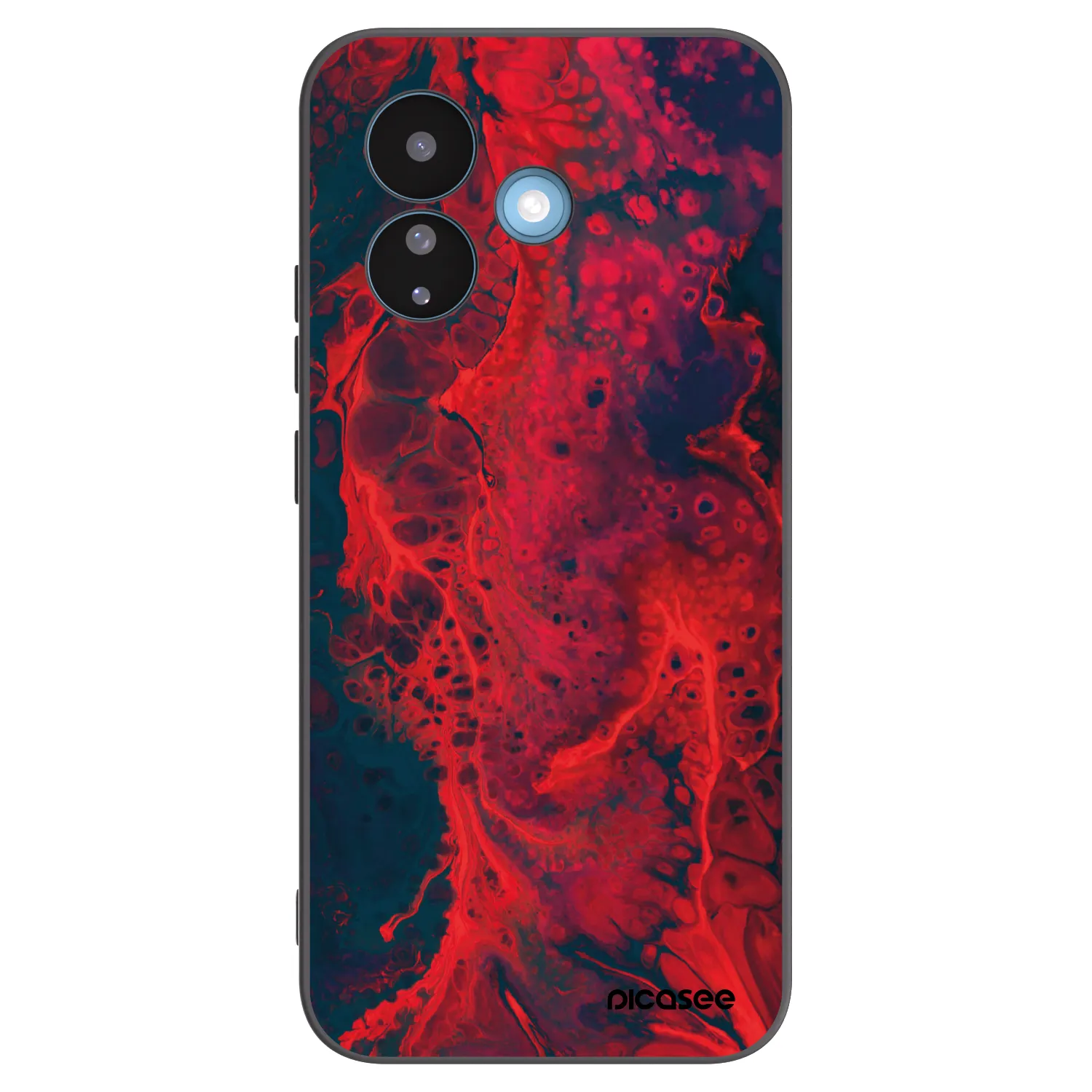 Picasee silikónový čierny obal pre Xiaomi Redmi Note 17 Pro 5G - Organic red