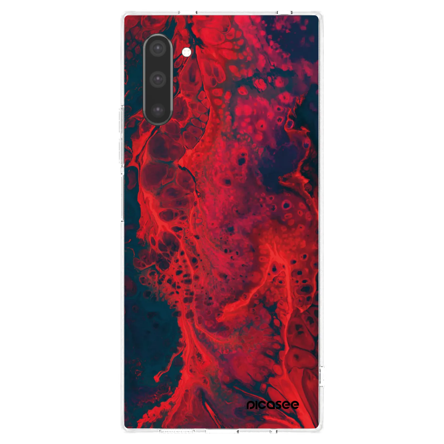 Picasee silikónový prehľadný obal pre Samsung Galaxy Note 10 N970F - Organic red
