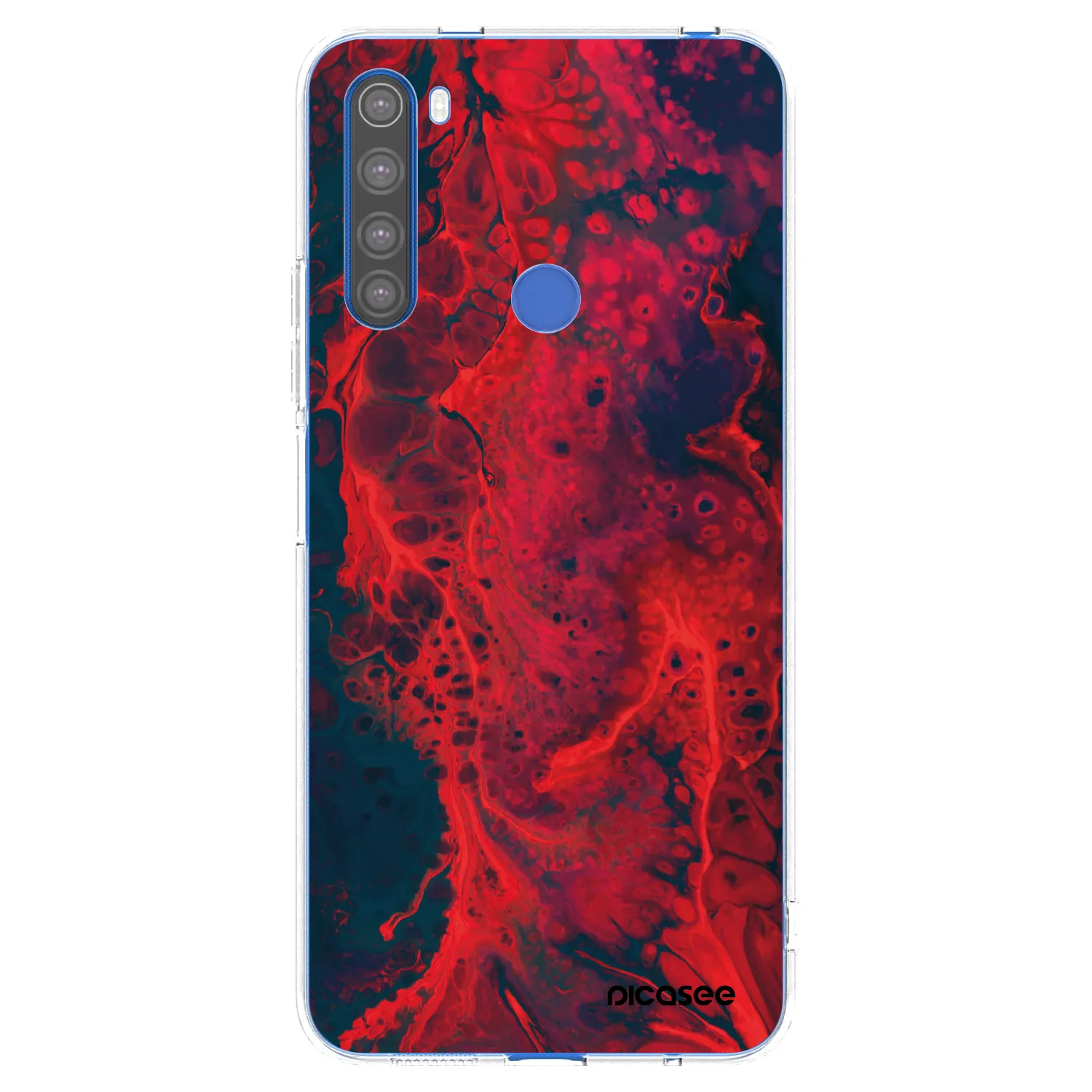 Silikónový prehľadný obal pre Xiaomi Redmi Note 8T - Organic red