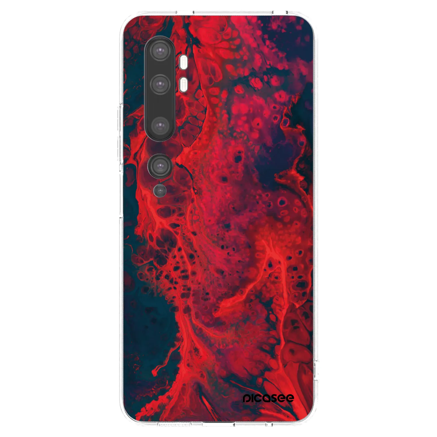 Silikónový prehľadný obal pre Xiaomi Mi Note 10 (Pro) - Organic red
