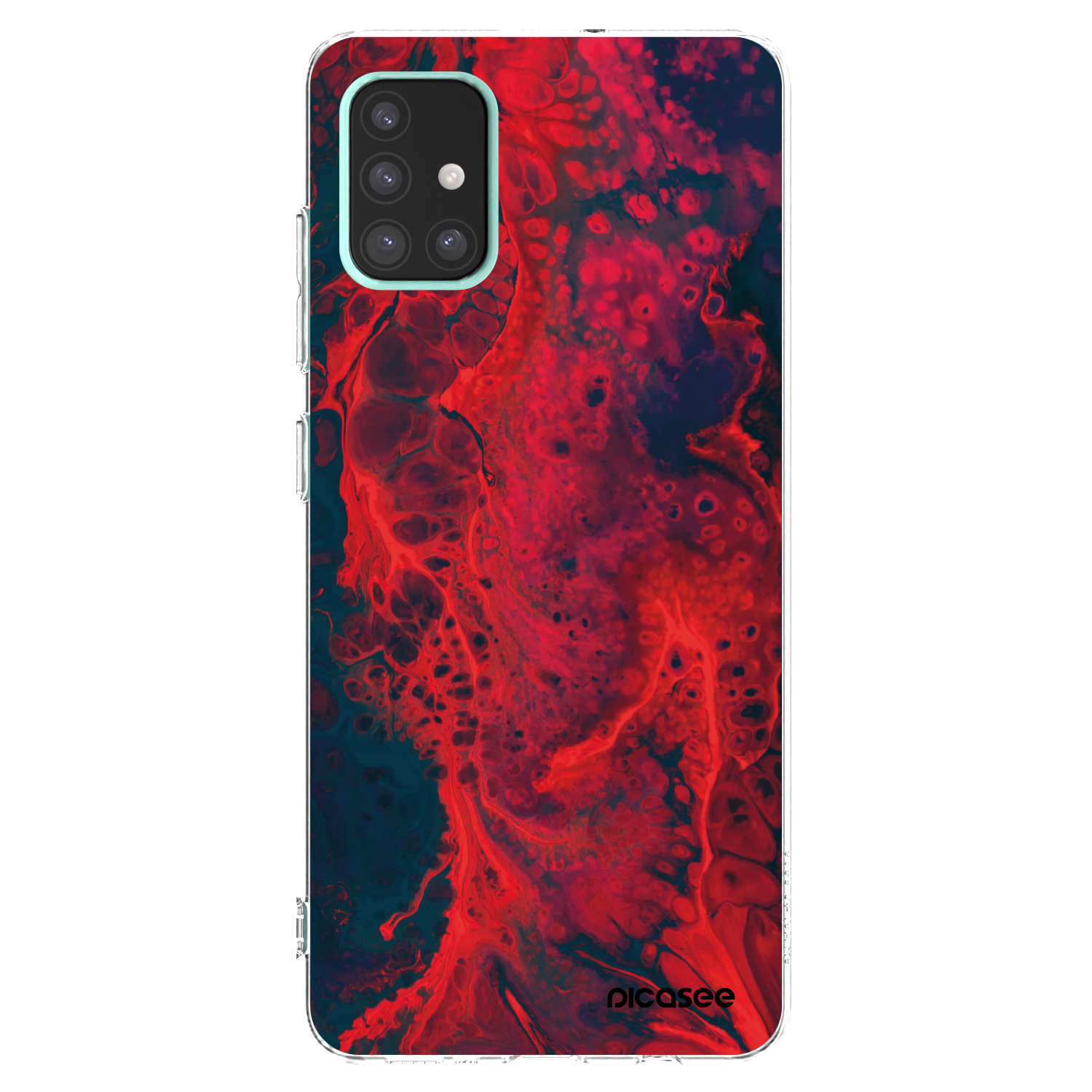 Silikónový prehľadný obal pre Samsung Galaxy A51 A515F - Organic red