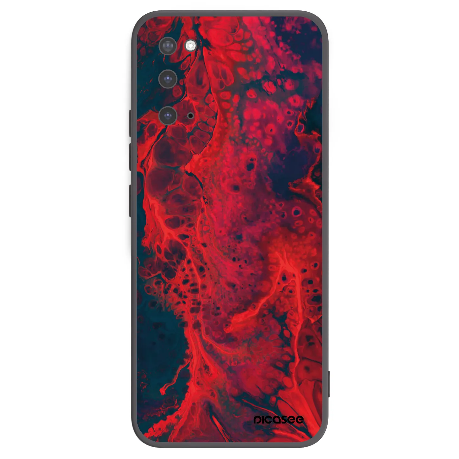 Picasee silikónový čierny obal pre Samsung Galaxy S20 G980F - Organic red