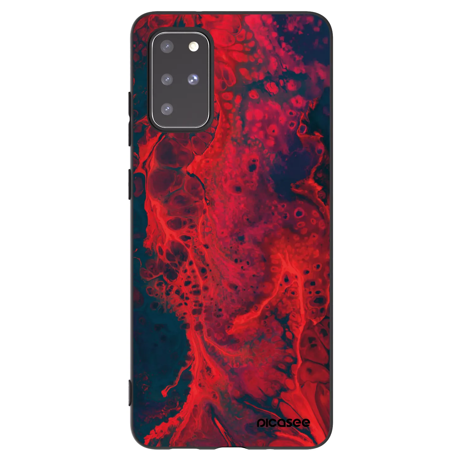 Picasee silikónový čierny obal pre Samsung Galaxy S20+ G985F - Organic red
