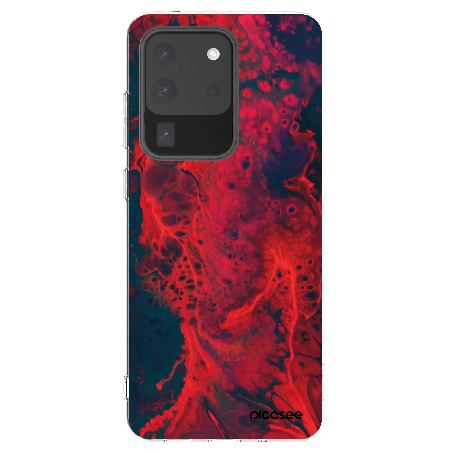 Picasee silikónový prehľadný obal pre Samsung Galaxy S20 Ultra 5G G988F - Organic red