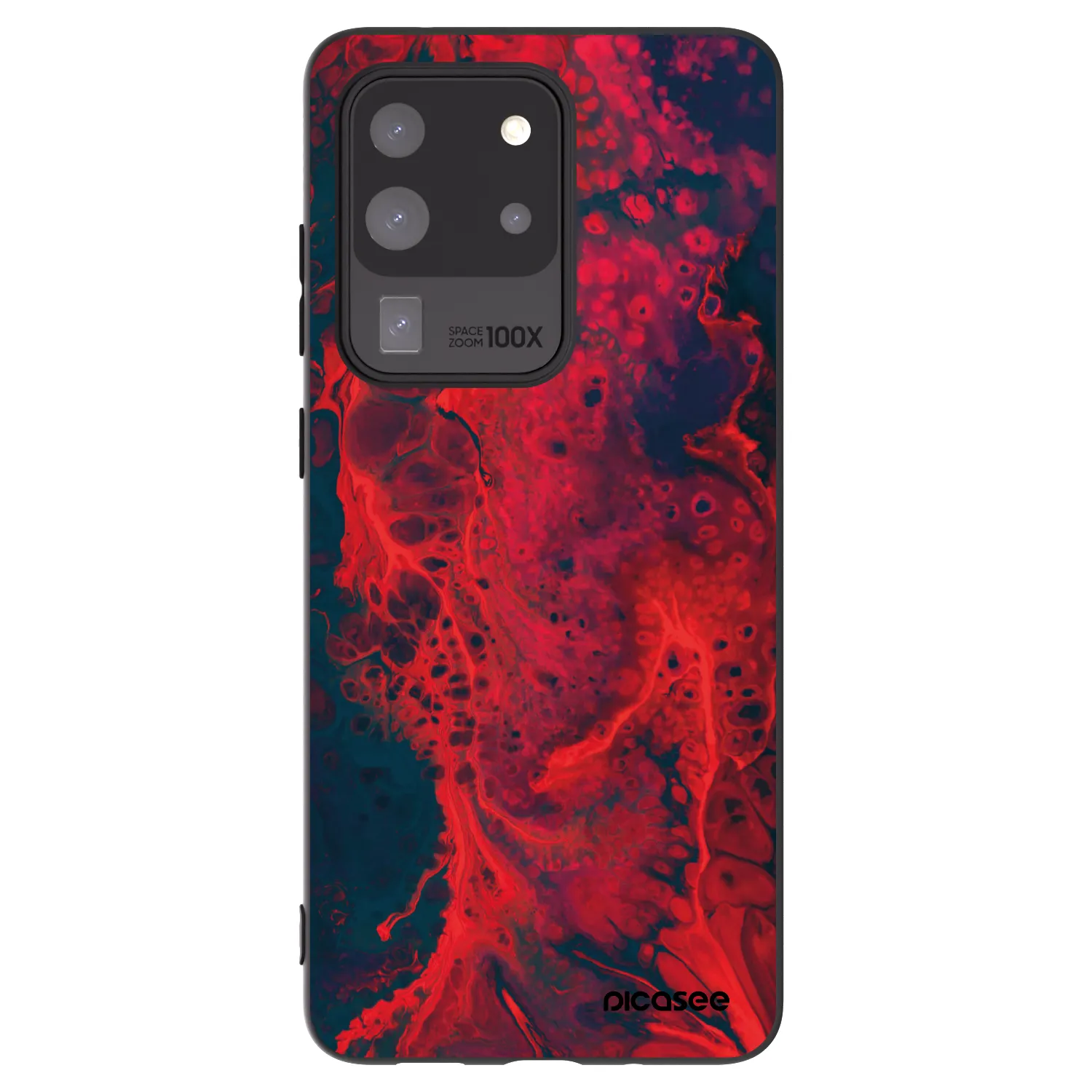 Picasee silikónový čierny obal pre Samsung Galaxy S20 Ultra 5G G988F - Organic red