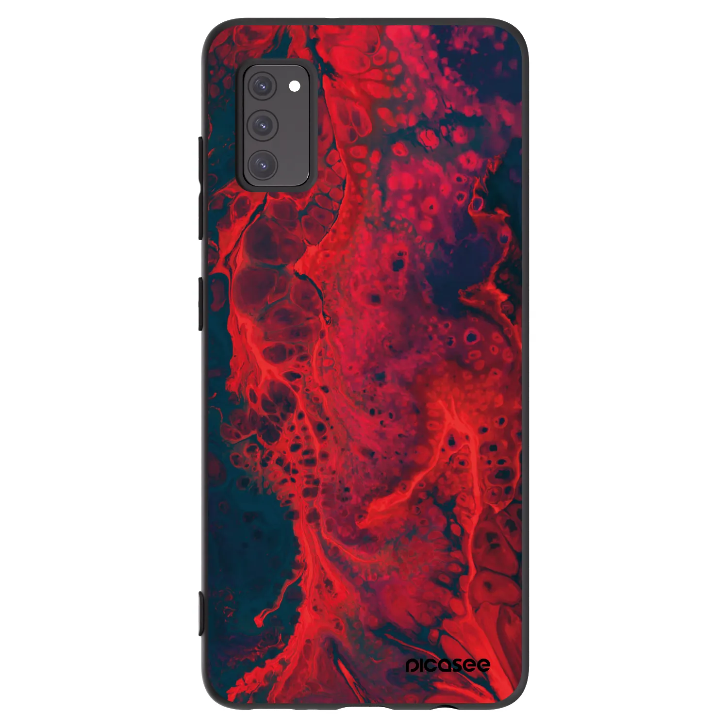 Picasee silikónový čierny obal pre Samsung Galaxy A41 A415F - Organic red