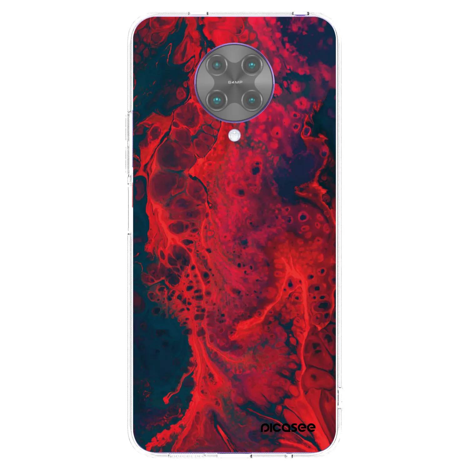 Silikónový prehľadný obal pre Xiaomi Poco F2 Pro - Organic red