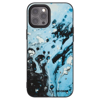Picasee silikónový čierny obal pre Apple iPhone 12 Pro Max - Organic blue