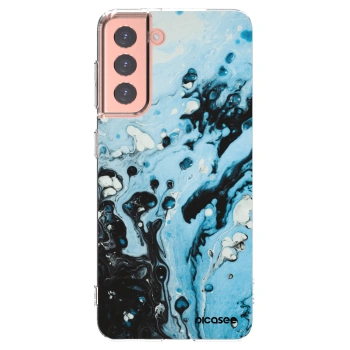 Picasee silikónový prehľadný obal pre Samsung Galaxy S21 5G G991B - Organic blue