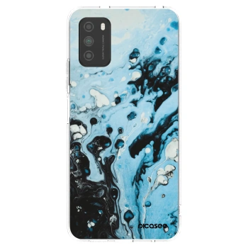 Picasee silikónový prehľadný obal pre Xiaomi Poco M3 - Organic blue