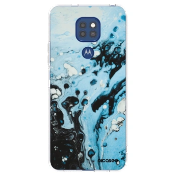 Picasee silikónový prehľadný obal pre Motorola Moto G9 Play - Organic blue