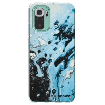 Picasee silikónový prehľadný obal pre Xiaomi Redmi Note 10 Pro - Organic blue