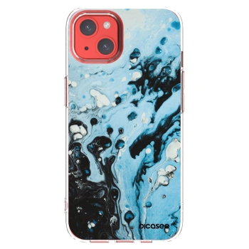 Picasee silikónový prehľadný obal pre Apple iPhone 13 - Organic blue
