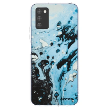 Picasee silikónový prehľadný obal pre Samsung Galaxy A02s A025G - Organic blue