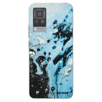 Picasee silikónový prehľadný obal pre Vivo X60 Pro 5G - Organic blue