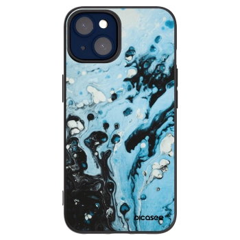 Picasee silikónový čierny obal pre Apple iPhone 14 - Organic blue