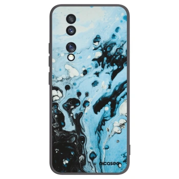 Picasee silikónový čierny obal pre Honor 70 - Organic blue