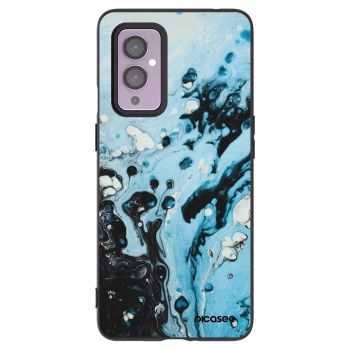 Picasee silikónový čierny obal pre OnePlus 9 - Organic blue