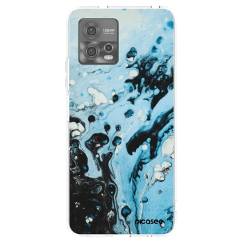 Picasee silikónový prehľadný obal pre Motorola Moto G72 - Organic blue