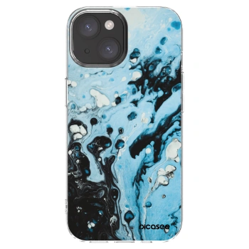 Picasee silikónový prehľadný obal pre Apple iPhone 15 - Organic blue