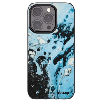 Picasee silikónový čierny obal pre Apple iPhone 15 Pro - Organic blue