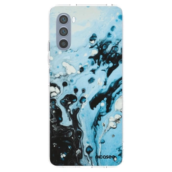 Picasee silikónový prehľadný obal pre Motorola Moto G62 - Organic blue