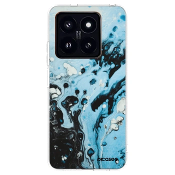 Picasee silikónový prehľadný obal pre Xiaomi 14 Pro - Organic blue