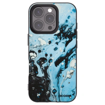 Picasee silikónový čierny obal pre Apple iPhone 16 Pro - Organic blue