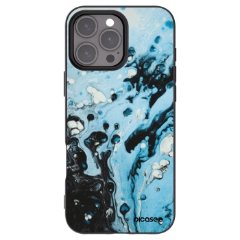 Picasee silikónový čierny obal pre Apple iPhone 16 Pro Max - Organic blue