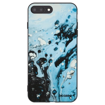 Picasee silikónový čierny obal pre Apple iPhone 8 Plus - Organic blue