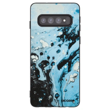 Picasee silikónový čierny obal pre Samsung Galaxy S10 G973 - Organic blue