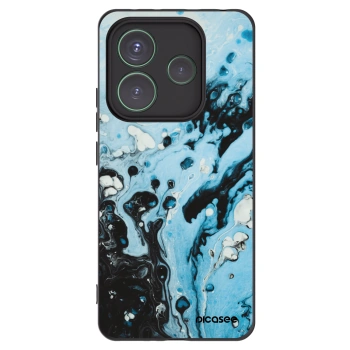 Picasee silikónový čierny obal pre Xiaomi Redmi Note 14 5G - Organic blue