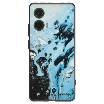 Picasee silikónový čierny obal pre Motorola Moto G35 5G - Organic blue